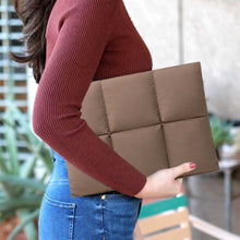Load image into Gallery viewer, ProElite Puffy Tablet Sleeve Case Upto 13.3 inch for Galaxy Tab S10 Fe+/S9 FE+/S7+/S8 Plus/S9 Plus/S7 FE 12.4", iPad Pro 12.9", MacBook Air/Pro Retina, Microsoft Surface Pro 4/5/6/7/8/9, Mocha Brown
