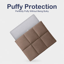Load image into Gallery viewer, ProElite Puffy Tablet Sleeve Case Upto 13.3 inch for Galaxy Tab S10 Fe+/S9 FE+/S7+/S8 Plus/S9 Plus/S7 FE 12.4", iPad Pro 12.9", MacBook Air/Pro Retina, Microsoft Surface Pro 4/5/6/7/8/9, Mocha Brown
