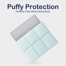 Load image into Gallery viewer, ProElite Puffy Tablet Sleeve Case Upto 13.3 inch for Galaxy Tab S10 Fe+/S9 FE+/S7+/S8 Plus/S9 Plus/S7 FE 12.4", iPad Pro 12.9", MacBook Air/Pro Retina, Microsoft Surface Pro 4/5/6/7/8/9, Ice Blue
