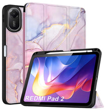 Load image into Gallery viewer, ProElite Cover for Xiaomi Redmi Pad 2 11 inch Case, Soft Flexible Flip Case Cover for Xiaomi Redmi Pad 2 11 inch with Pen Holder, Support Auto Sleep Wake, [Recoil Series] - Marble Pink

