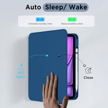 Load image into Gallery viewer, ProElite Cover for Apple iPad Air 11 inch M4/M3/M2 2026/2025/2024 &amp; iPad Air 10.9 inch 5th/4th Gen Case, 360 Degree Rotatable Smart Flip Case Cover Transparent Back, Dark Blue
