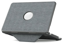 Load image into Gallery viewer, ProElite Case for MacBook Neo 13 inch 2026, Fabric Material Hard Shell with Slim TPU Bumper and Fold Kickstand, Grey

