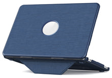 Load image into Gallery viewer, ProElite Case for MacBook Neo 13 inch 2026, Fabric Material Hard Shell with Slim TPU Bumper and Fold Kickstand, Dark Blue
