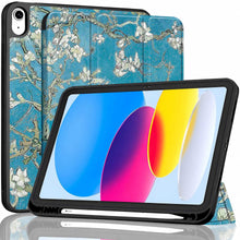 Load image into Gallery viewer, ProElite Smart Case for iPad (A16) 11th/10th Generation (2025/2022) [Auto Sleep/Wake Cover] [Left Side Pencil Holder] [Soft Flexible Case] Recoil Series - Flowers
