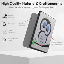 Load image into Gallery viewer, ProElite Cover Case for Kindle Paperwhite 12th Gen 7 inch Case, Slim Smart Flip case Cover for Amazon Kindle Paperwhite 12th Generation 7 inch 2024, Owl
