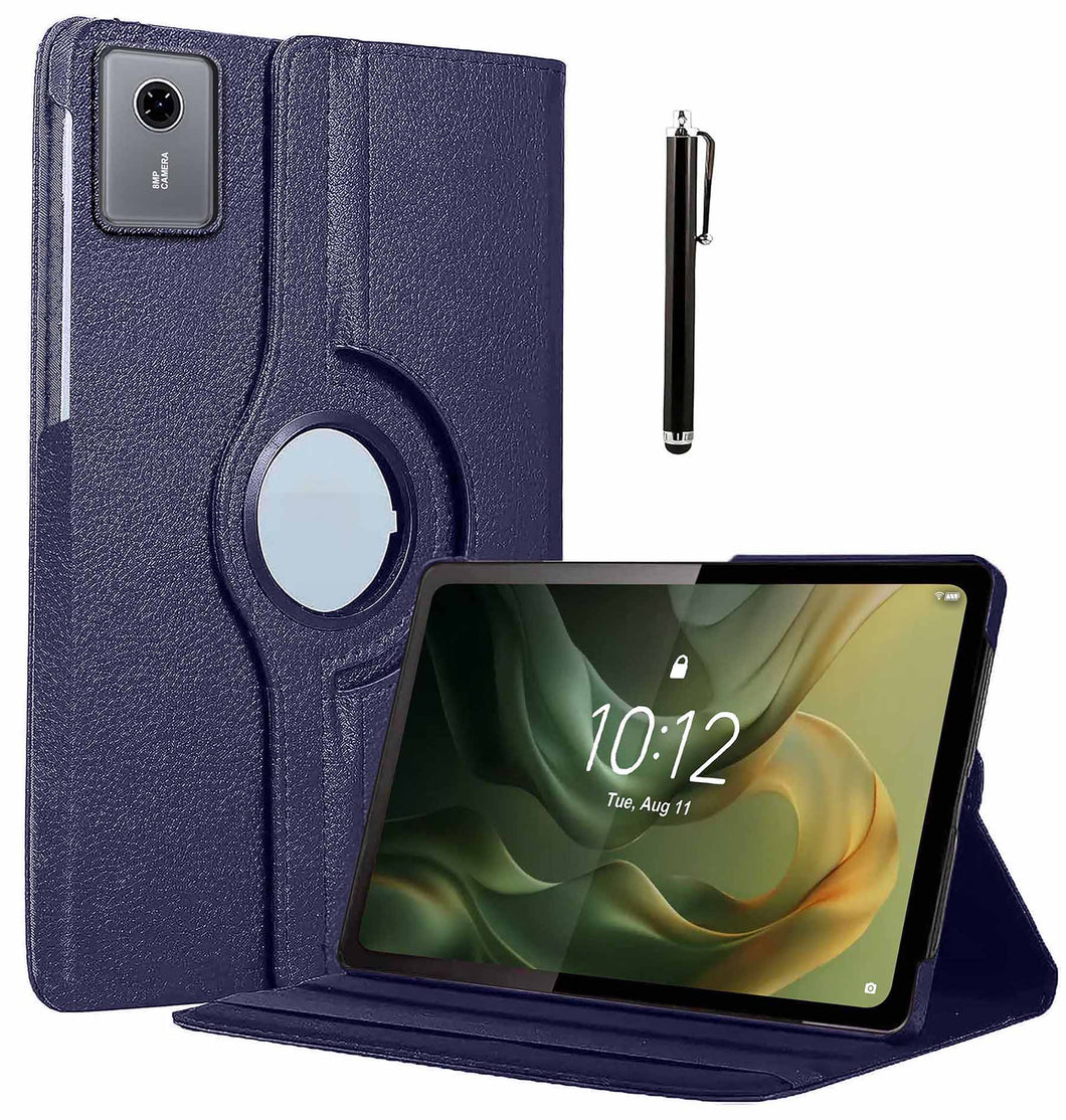 ProElite Cover for Motorola Pad 60 Neo 11 inch 2025, 360 Rotatable Smart Flip Case Cover for Motorola Pad 60 Neo 11 inch 2025 Tablet with Stylus Pen, Dark Blue