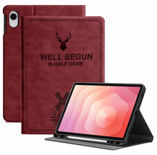Load image into Gallery viewer, ProElite Case Cover for Samsung Galaxy Tab S11 11 inch Case, Deer Flip case Cover for Samsung Galaxy Tab S11 11 inch Case with Pen Holder [Auto Sleep Wake Feature], Wine Red
