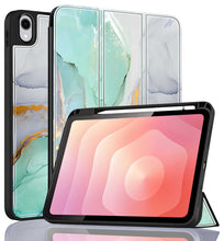 Load image into Gallery viewer, ProElite Cover for Samsung Galaxy Tab S11 11 inch case Cover, Soft Flexible Flip Case Cover for Samsung Galaxy Tab S11 11 inch with Pen Holder [Recoil Series] - Marble Green
