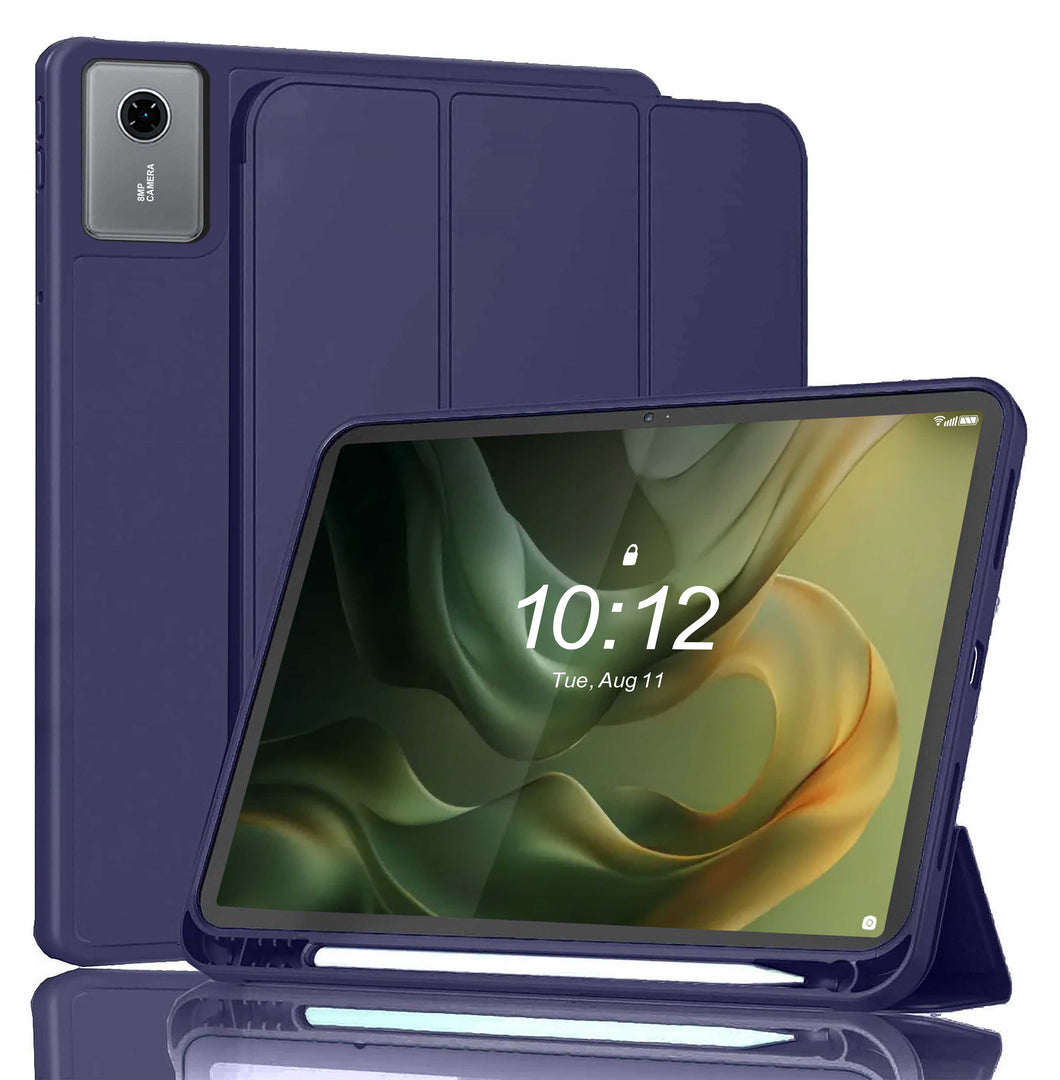 ProElite Cover for Motorola Pad 60 Neo 11 inch 2025 case Cover, Soft Flexible Flip Case Cover for Motorola Pad 60 Neo 11 inch 2025 with Pen Holder [Recoil Series] - Dark Blue