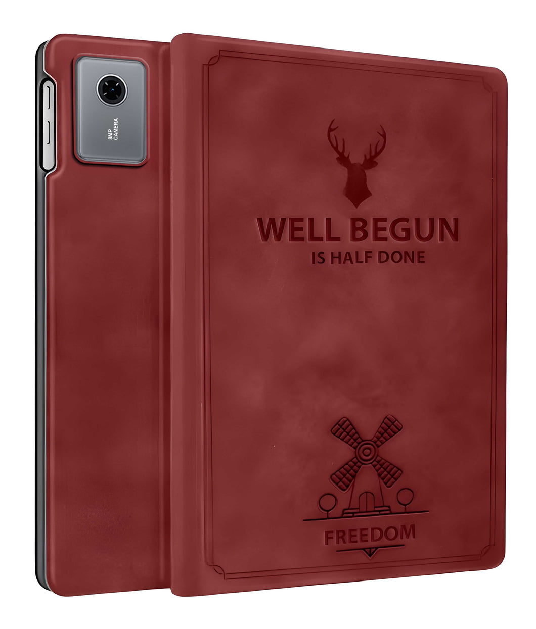 ProElite Cover for Motorola Pad 60 Neo 11 inch 2025 Case Cover, Deer Smart Flip Case Cover for Motorola Pad 60 Neo 11 inch 2025 Tablet, Wine Red