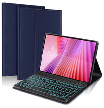 Load image into Gallery viewer, ProElite Keyboard case for Lenovo Tab 10.1 inch 2025, Magnetic Detachable Wireless Bluetooth Keyboard for Lenovo Tab 10.1 inch 2025 Built-in 7-Colors Backlit, Dark Blue
