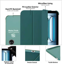 Load image into Gallery viewer, ProElite Case Cover for OnePlus Pad Lite 11 inch Case, Smart Flip Case Cover for OnePlus Pad Lite 11 inch Case Translucent Back with Stylus Pen [Auto Sleep Wake Feature], Dark Green
