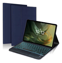 Load image into Gallery viewer, ProElite TouchPad Keyboard case for Motorola Pad 60 Neo 11 inch 2025, Magnetic Detachable Wireless Bluetooth TouchPad Keyboard Motorola Pad 60 Neo 11 inch 2025 (Built-in 7-Colors Backlit), Dark Blue
