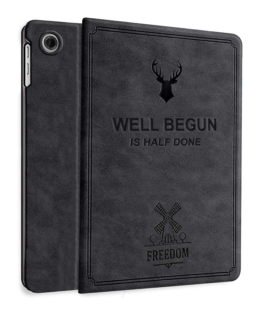 ProElite Cover for Lenovo Tab 10.1 inch 2025 Case Cover, Deer Smart Flip Case Cover for Lenovo Tab 10.1 inch 2025, Black
