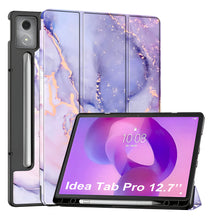 Load image into Gallery viewer, ProElite Cover for Lenovo Idea Tab Pro 12.7 inch 2025 case Cover, Soft Flexible Flip Case Cover for Lenovo Idea Tab Pro 12.7 inch 2025 [Recoil Series] - Marble Purple
