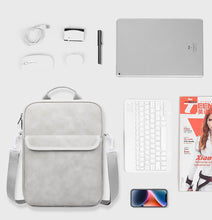 Load image into Gallery viewer, ProElite Tablet sleeve Bag Upto 13 inch for iPad Air 13/Pro 13/Pro 12.9 Galaxy Tab S7/S8/S9 Plus/S7/S9 FE Plus 12.4&quot;, Lenovo Tab P12, idea tab pro, Yoga Tab Plus, Handle with Shoulder Strap, Light Grey
