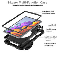 Load image into Gallery viewer, ProElite for Xiaomi Redmi Pad 2 11 inch Case, Rugged 3 Layer Armor case Cover for Xiaomi Redmi Pad 2 11 inch Case with Hand Grip and Rotating Kickstand with Shoulder Strap, Black
