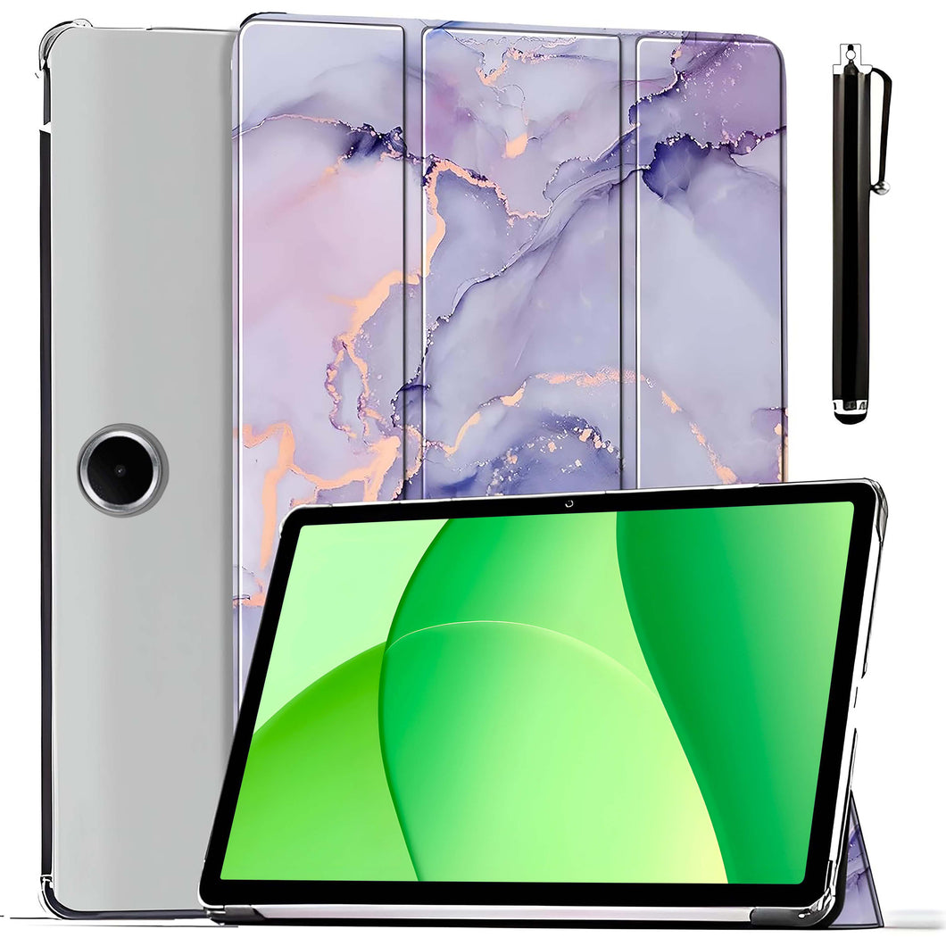 ProElite Case Cover for Oppo Pad SE 11 inch Case, Smart Flip Case Cover for Oppo Pad SE 11 inch Case Translucent Back with Stylus Pen [Auto Sleep Wake Feature], Marble Purple
