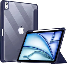 Load image into Gallery viewer, ProElite Case Cover for Apple iPad Air 13 inch M4/M3/M2 2026/2025/2024 Cover, Transparent Smart Flip Cover for iPad Air 13 inch M4/M3/M2 2026/2025/2024 with Pencil Holder, Dark Blue
