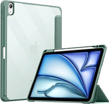 Load image into Gallery viewer, ProElite Case Cover for Apple iPad Air 13 inch M4/M3/M2 2026/2025/2024 Cover, Transparent Smart Flip Cover for iPad Air 13 inch M4/M3/M2 2026/2025/2024 with Pencil Holder, Dark Green

