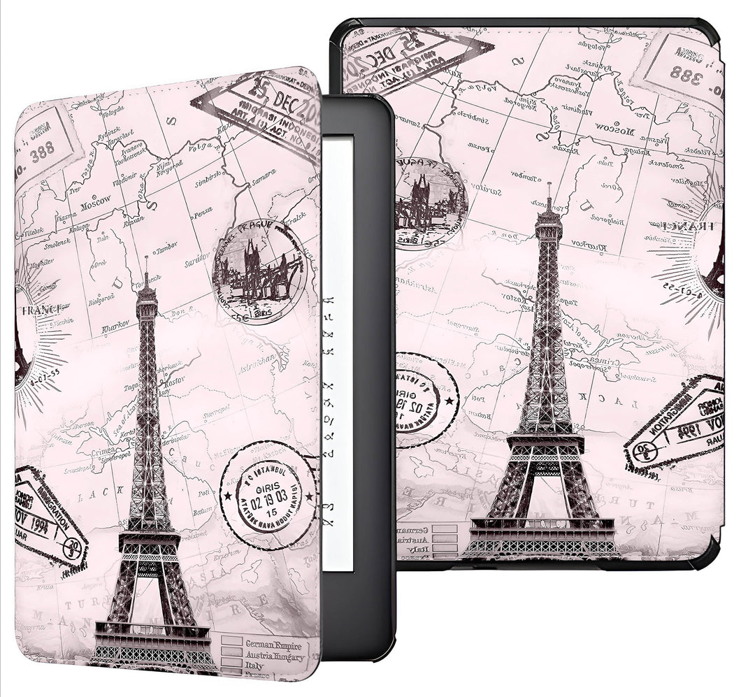 ProElite Cover Case for Kindle Paperwhite 12th Gen 7 inch Case, Slim Smart Flip case Cover for Amazon Kindle Paperwhite 12th Generation 7 inch 2024, Eiffel