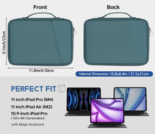 Load image into Gallery viewer, ProElite Polyster Tablet Sleeve Case Upto 11.5 inch for iPad 10.2/10.9/Pro 11/Lenovo/Galaxy Tab A9 Plus/S7/S8/S9/Realme Pad/Redmi Pad/Honor Pad X9/Mi Pad 7/Moto Tab G62/Oneplus Pad Tablet, Tea Blue
