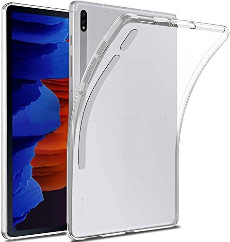 ProElite Soft TPU Transparent Back Case Cover for Samsung Galaxy Tab S8 Plus/S7 Plus/S7 FE 12.4 Inch SM-T970/T975/T976/T735/X800/X806, Frosted White