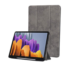 Load image into Gallery viewer, ProElite PU Smart Flip case Cover for Samsung Galaxy Tab S8 Plus/ S7 Plus 12.4 Inch SM-T970/T975/T976/X800/X806  with S Pen Holder , Grey
