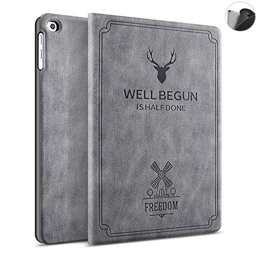 ProElite Deer Flip case Cover for Samsung Galaxy Tab A 8 inch SM-T290/SM-T295 (Grey)