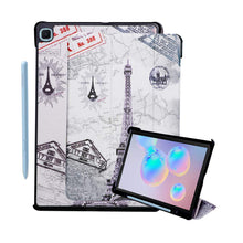 Load image into Gallery viewer, ProElite Smart Flip case Cover for Samsung Galaxy Tab S6 Lite 10.4 Inch SM-P610/P615 with S Pen Holder, Eiffel
