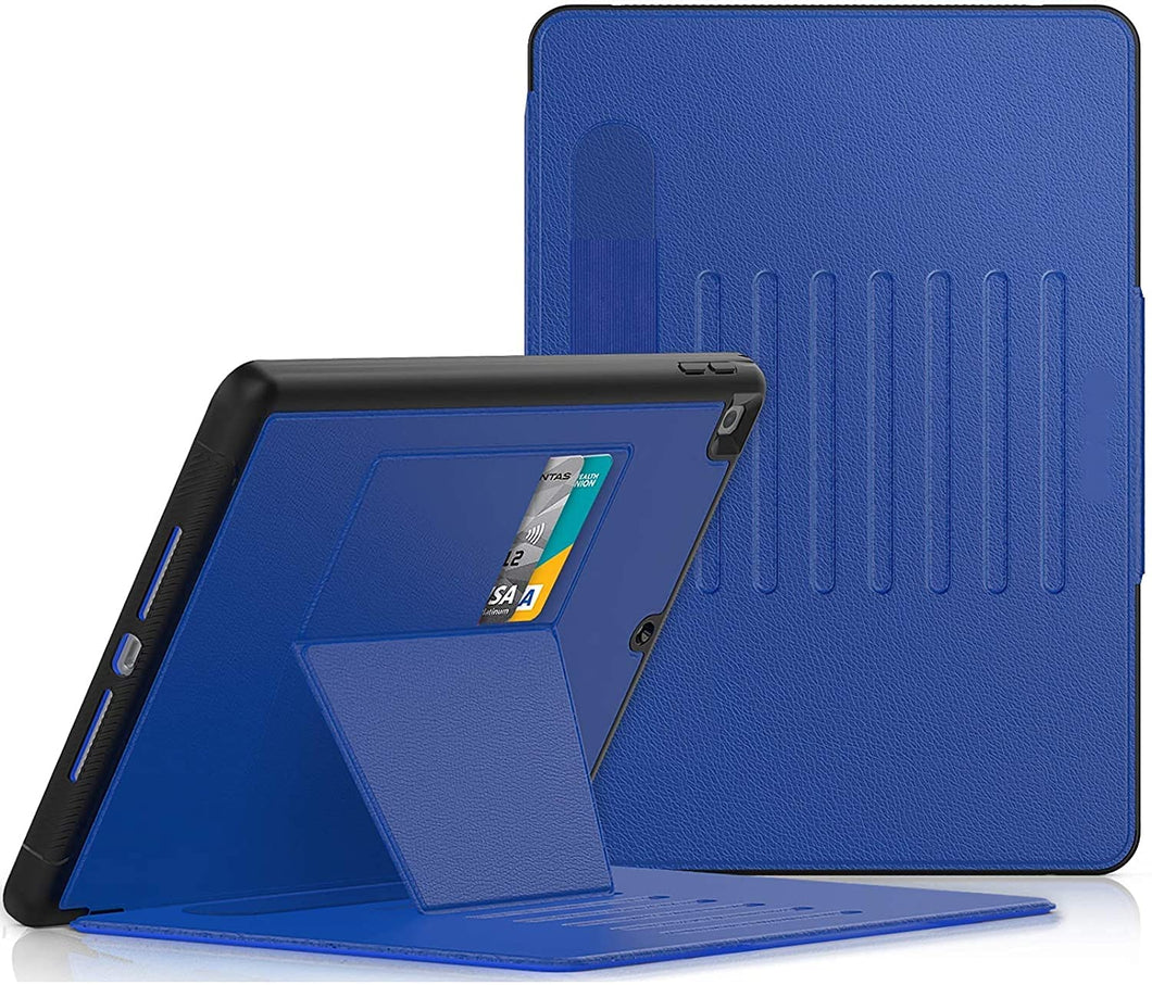 ProElite Magnetic 7 Angles Smart case Cover forApple ipad 7th/8th/9th Gen (2021) 10.2 inch with Pencil Holder, Dark Blue