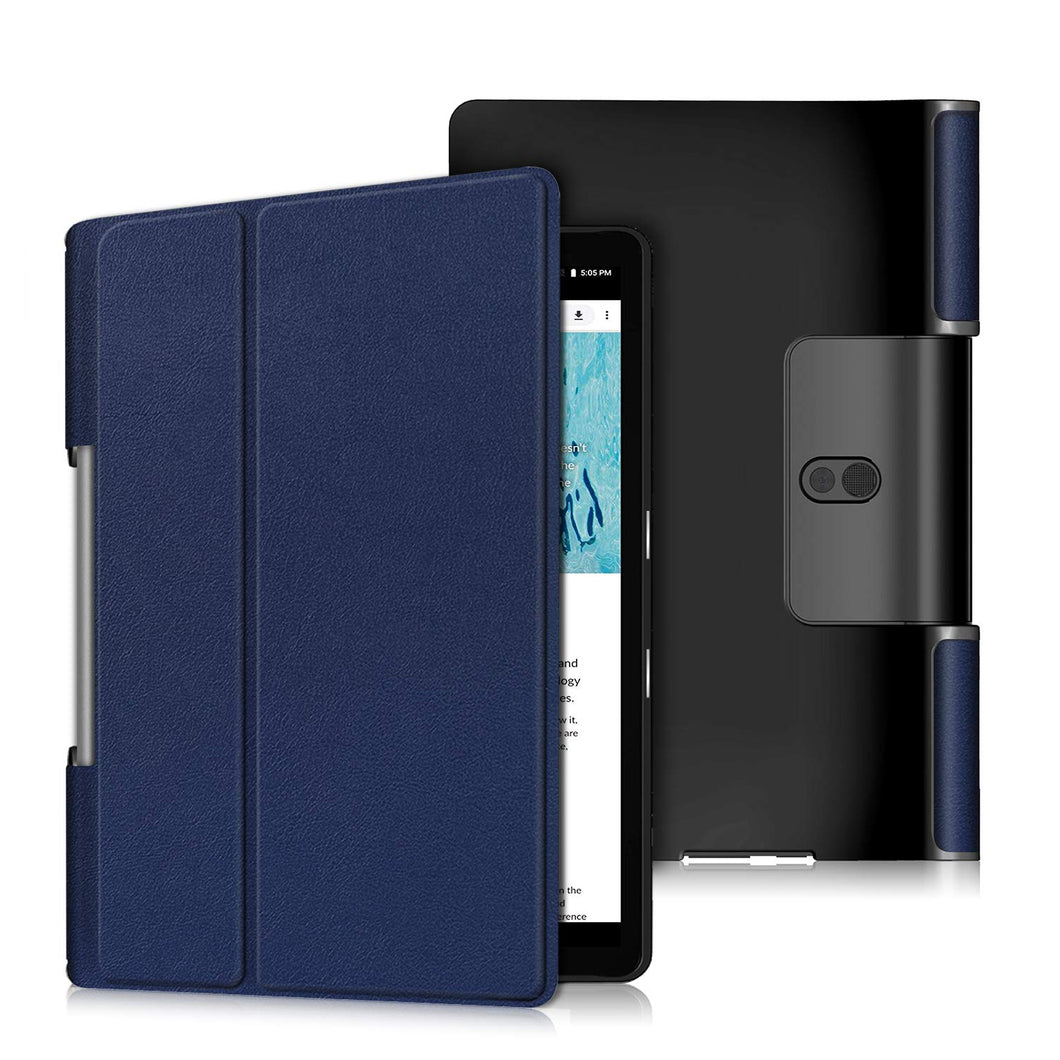 ProElite PU Leather Flip case Cover for Lenovo Yoga Smart Tab 10.1 YT-X705X & YT-X705F Tablet, Dark Blue