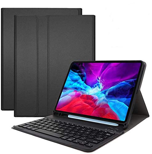 ProElite Detachable Wireless Bluetooth Keyboard flip case Cover for Samsung Galaxy tab S6 Lite 10.4 Inch SM-P610/P615 with S Pen Holder, Black