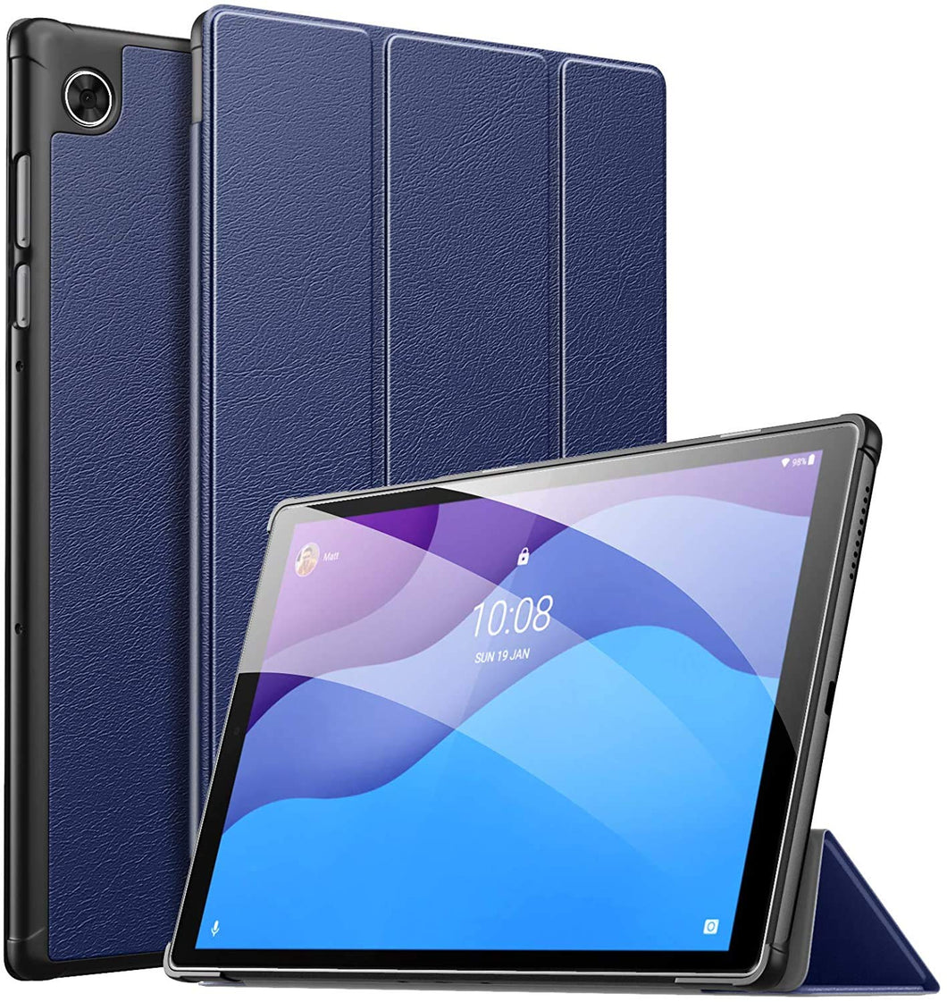 ProElite Sleek Smart Flip Case Cover for Lenovo Tab M10 HD 2nd Gen TB-X306X / Smart Tab M10 HD 2nd Gen TB-X306F, Navy Blue