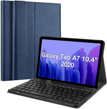 Load image into Gallery viewer, ProElite Detachable Wireless Bluetooth Keyboard flip case Cover for Samsung Galaxy Tab A7 10.4&quot; SM-T500/T505/T507, Dark Blue
