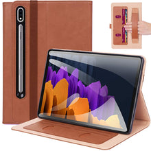 Load image into Gallery viewer, ProElite Business Smart Case Cover for Samsung Galaxy Tab  S8 Plus / S7 Plus / S7 FE 12.4 Inch SM-T970/T975/T976/T735/X800/X806 [Brown]
