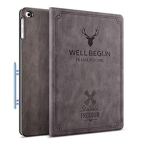 ProElite Deer Flip case Cover for Samsung Galaxy Tab S6 Lite 10.4 Inch SM-P610/P615 (Supports S Pen Magnetic Attachment),Coffee