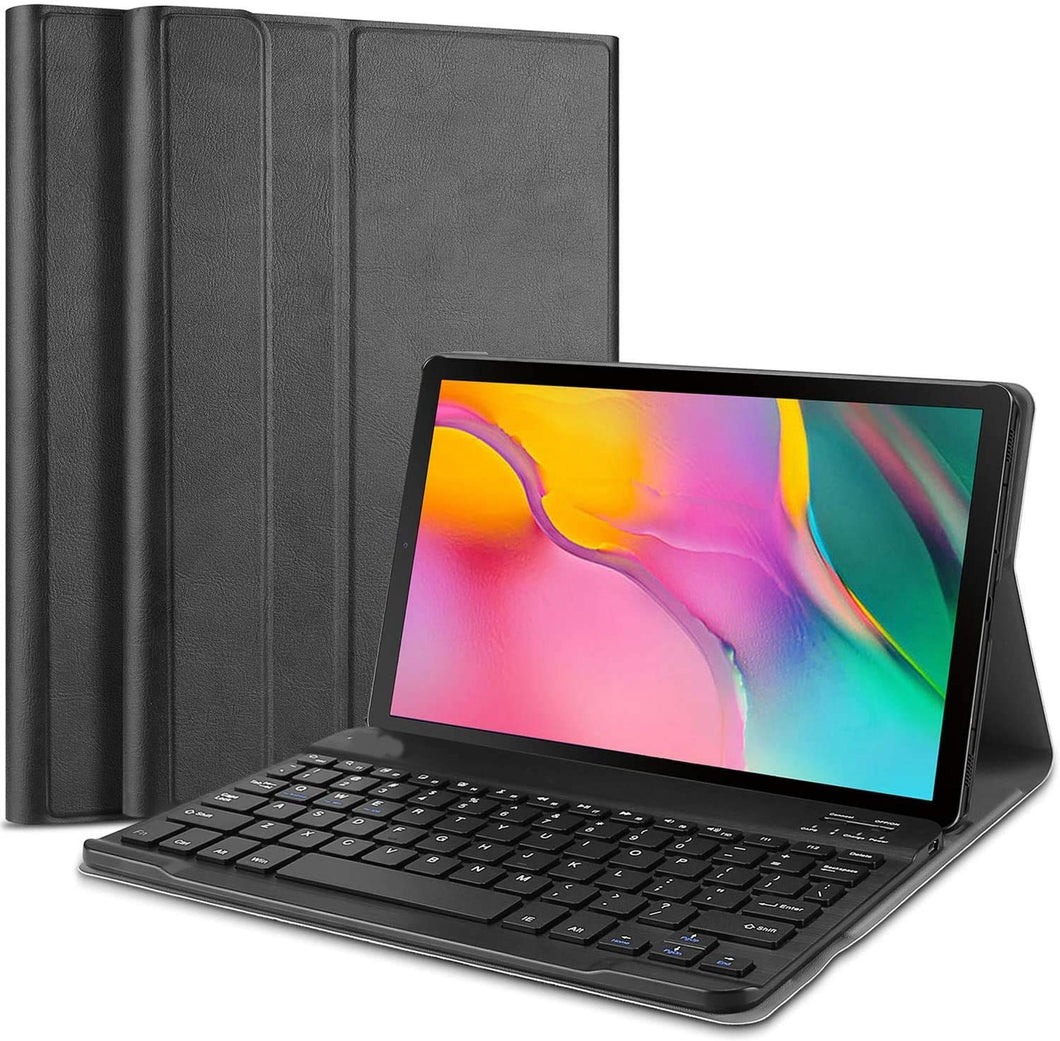 ProElite Detachable Wireless Bluetooth Keyboard flip case Cover for Samsung Galaxy Tab A 10.1 Inch SM-T510 SM-T515 SM-T517, Black