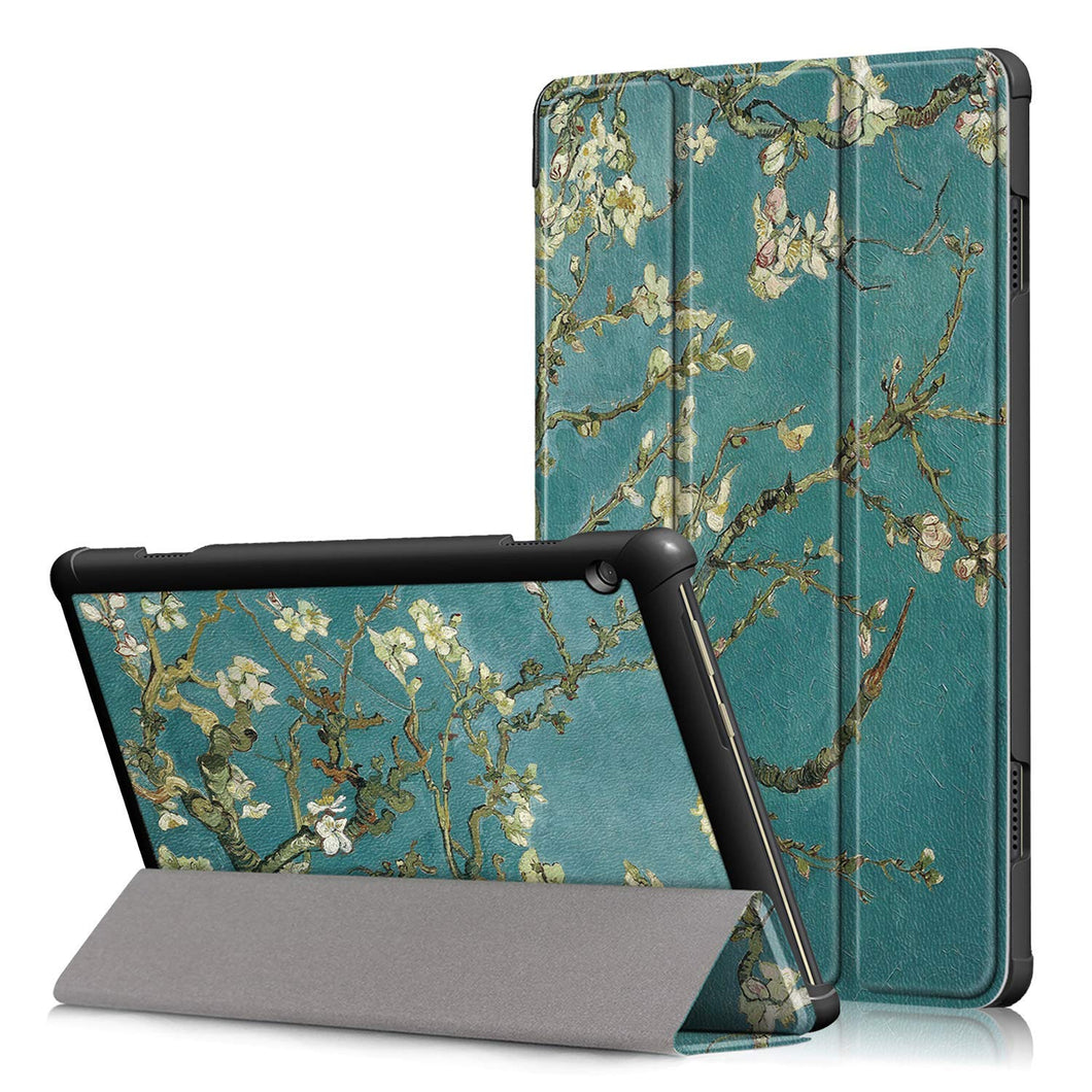 ProElite Ultra Sleek Smart Flip Case Cover for Lenovo Tab M10 FHD REL TB-X605LC TB-X605FC Tablet (Flowers) [Will NOT Fit Model X505F X505L]