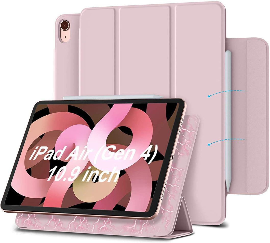 ProElite Smart Magnetic Case Cover for Apple iPad Air 4th/5th Gen 10.9 inch [Support Apple Pencil Charging], Pink
