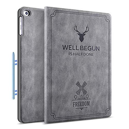 ProElite Deer Flip case Cover for Samsung Galaxy Tab S6 Lite 10.4 Inch SM-P610/P615 (Supports S Pen Magnetic Attachment), Grey