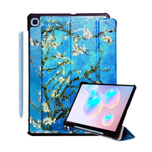 Load image into Gallery viewer, ProElite Smart Flip case Cover for Samsung Galaxy Tab S6 Lite 10.4 Inch SM-P610/P615 with S Pen Holder, Flowers
