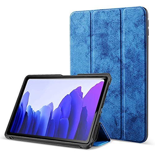 ProElite PU Smart Flip case Cover for Samsung Galaxy Tab A7 10.4 Inch SM-T500/T505/T507, Dark Blue