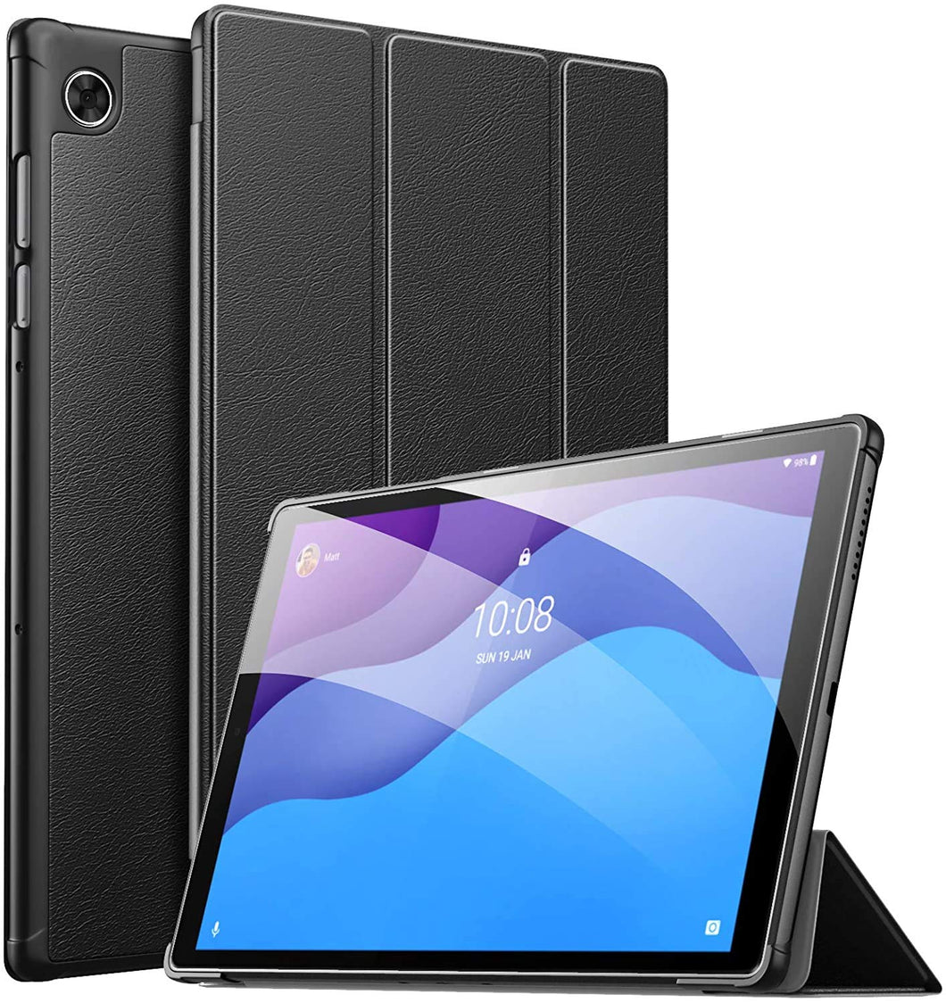 ProElite Sleek Smart Flip Case Cover for Lenovo Tab M10 HD 2nd Gen TB-X306X / Smart Tab M10 HD 2nd Gen TB-X306F, Black