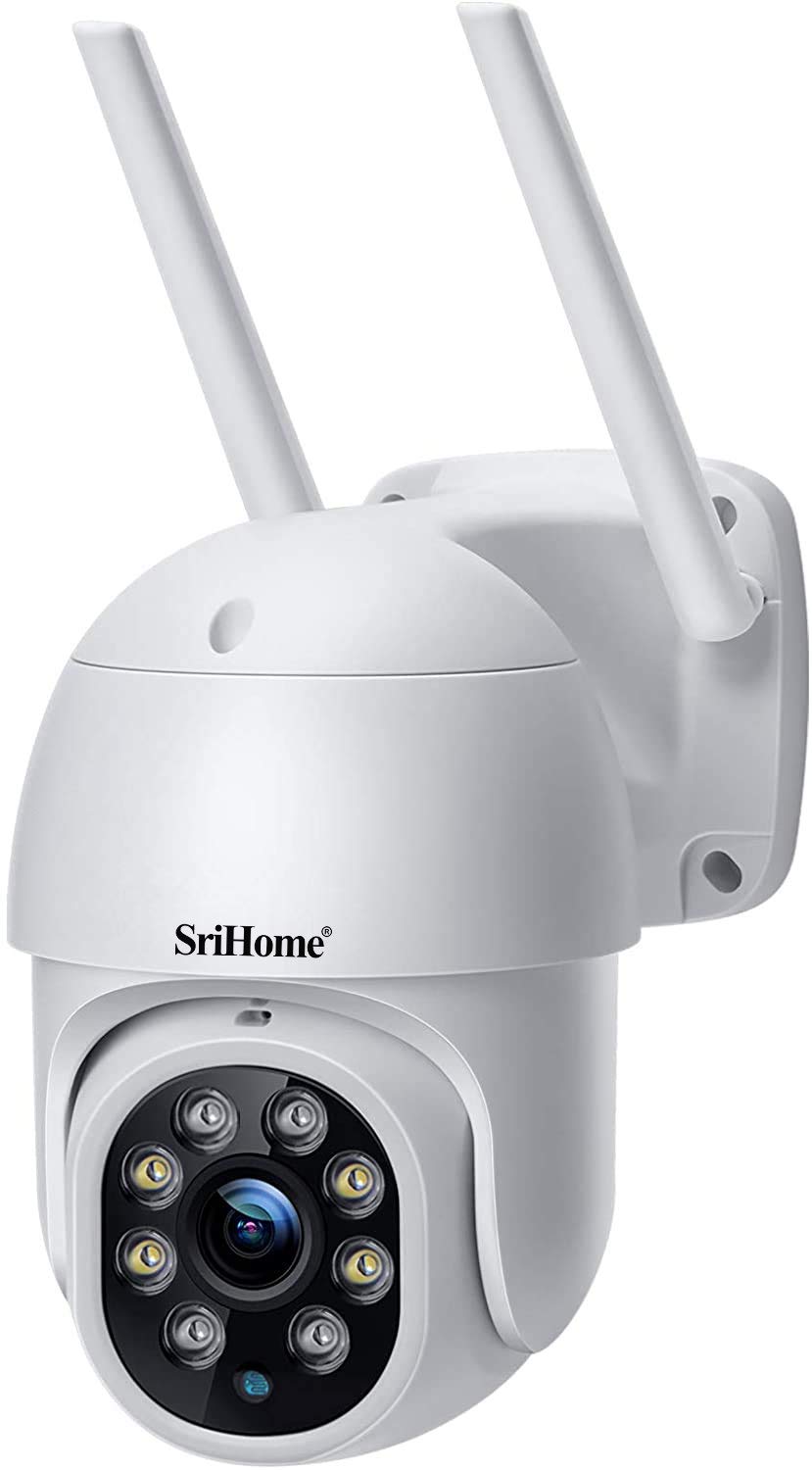 Srihome SP028 Pan/Tilt Wireless WiFi 2MP Full HD 1080p Waterproof Security Camera CCTV with Auto Tracking & 2 Way Audio