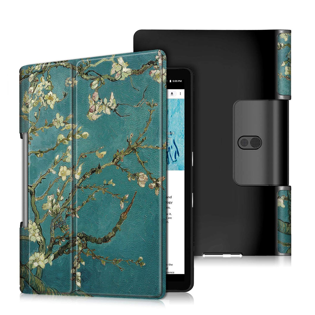 ProElite PU Leather Flip case Cover for Lenovo Yoga Smart Tab 10.1 YT-X705X & YT-X705F Tablet, Flowers