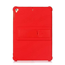 Load image into Gallery viewer, ProElite Soft Silicon Back case Cover with Stand for Apple iPad 9.7&quot; 5th/6th Gen Air 1 Air 2 Pro 9.7, Red

