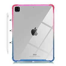 Load image into Gallery viewer, ProElite Flexible TPU Back case Cover for Apple iPad Pro 11 inch 2022/2021/2020 4th/3rd/2nd Gen,Soft Corners with Hard Transparent Back, Blue Pink
