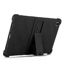 Load image into Gallery viewer, ProElite Soft Silicon Back case Cover with Stand for Samsung Galaxy Tab A8 10.5&quot; SM-X200/ SM-X205/ SM-X207, Black
