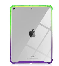Load image into Gallery viewer, ProElite Flexible TPU Back case Cover for Apple iPad 10.2&quot; 9th Generation 2021/8th Gen 2020/7th Gen 2019, Hard Transparent Back, Green Purple
